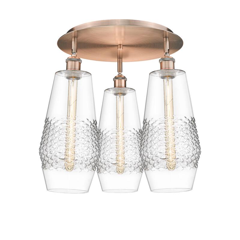Innovations Lighting Windham - 3 Light 19" Flush Mount