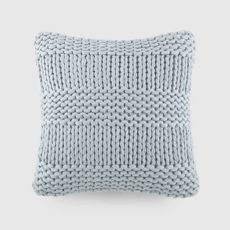Cozy Chunky Knit Acrylic Decor Throw Pillow