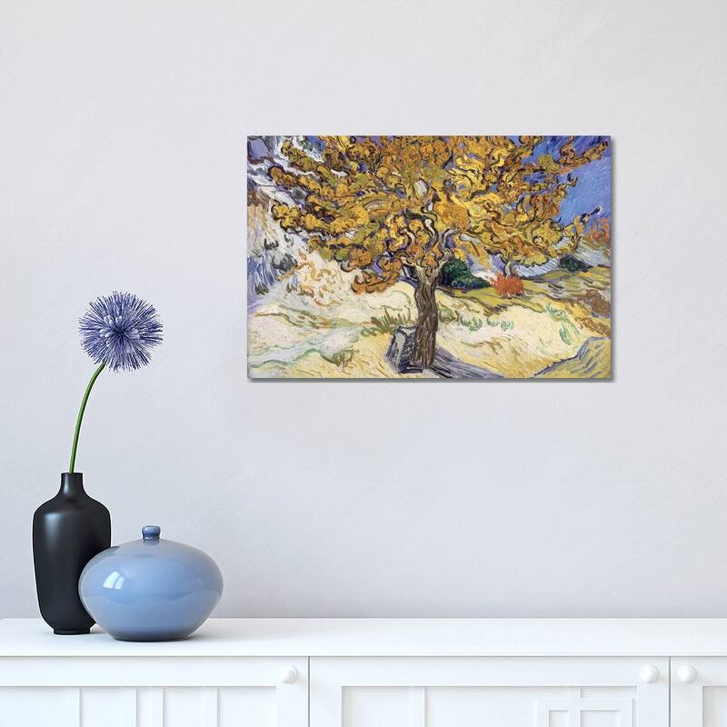 iCanvas "Mulberry Tree, 1889 " by Vincent van Gogh Canvas Print - 12x18x1.5