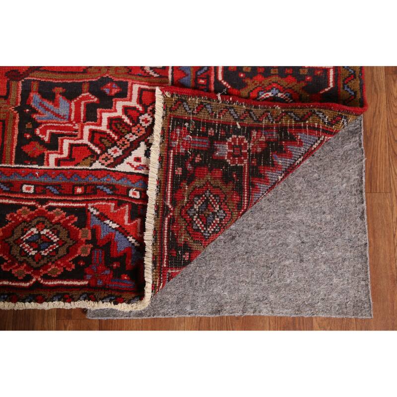 Hand Knotted Oriental 100% Wool Carpet Traditional Medallion Red Heriz Area Rug - 12' 1'' X 9' 9''