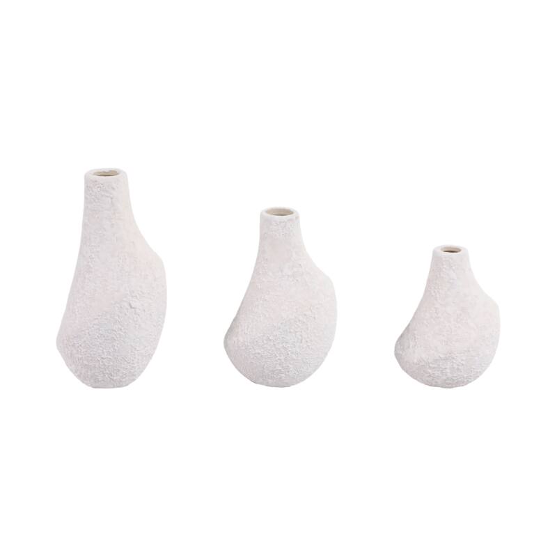 Stoneware Decorative Vases Sleek Silhouettes Modern Glam (Set of 3)