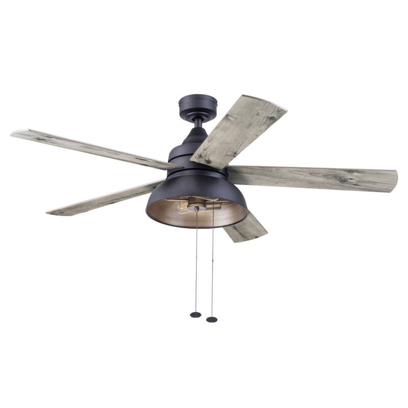 52" Prominence Home Brightondale Indoor/Outdoor Industrial Farmhouse Ceiling Fan, Damp Rated