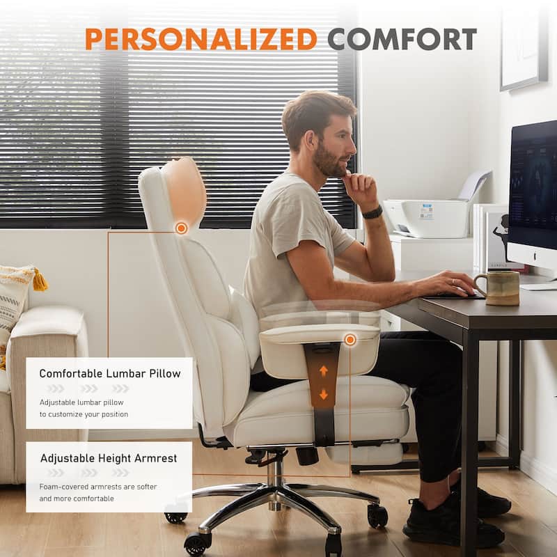 Ergonomic PU Leather Office Chair