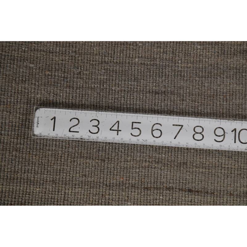 Gabbeh Modern Area Rug Hand-Knotted Stripe Wool Carpet - 6'7"x 9'3"