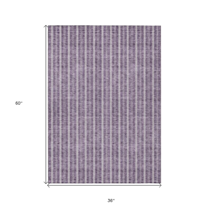 HomeRoots Striped Transitional Rectangle Outdoor Rug