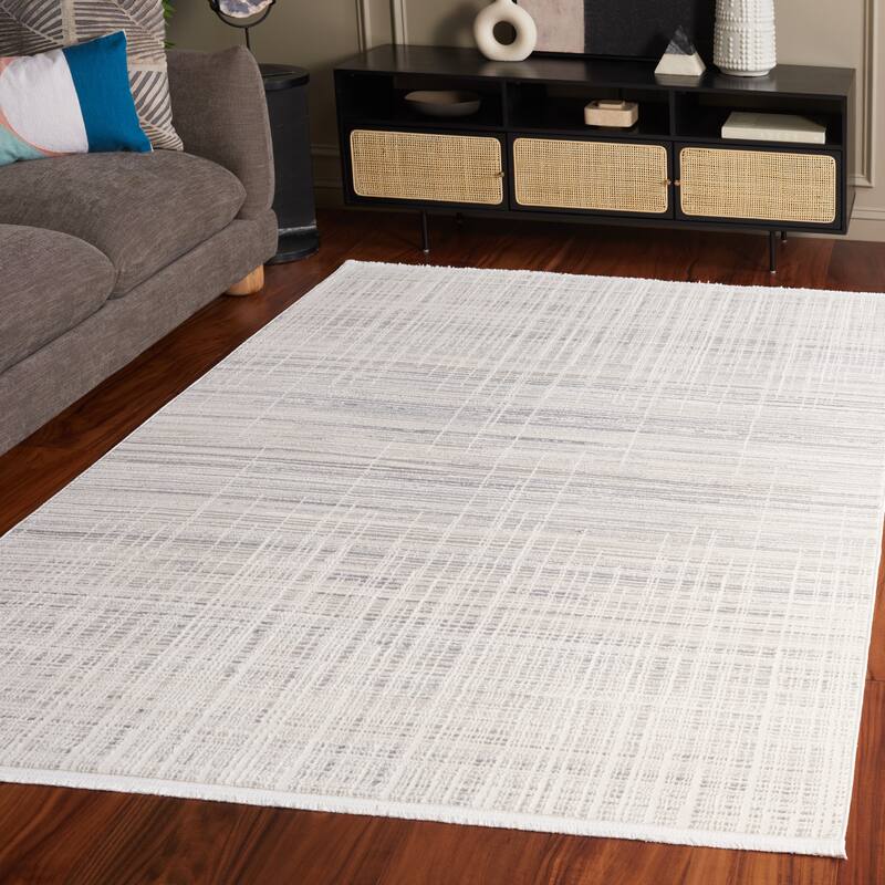 SAFAVIEH Amber Hadewich Contemporary Rug - 5' x 7' - Ivory/Beige Grey