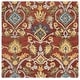 preview thumbnail 18 of 96, SAFAVIEH Fiorello Handmade Blossom French Country Wool Area Rug 6' Square - Red/Multi