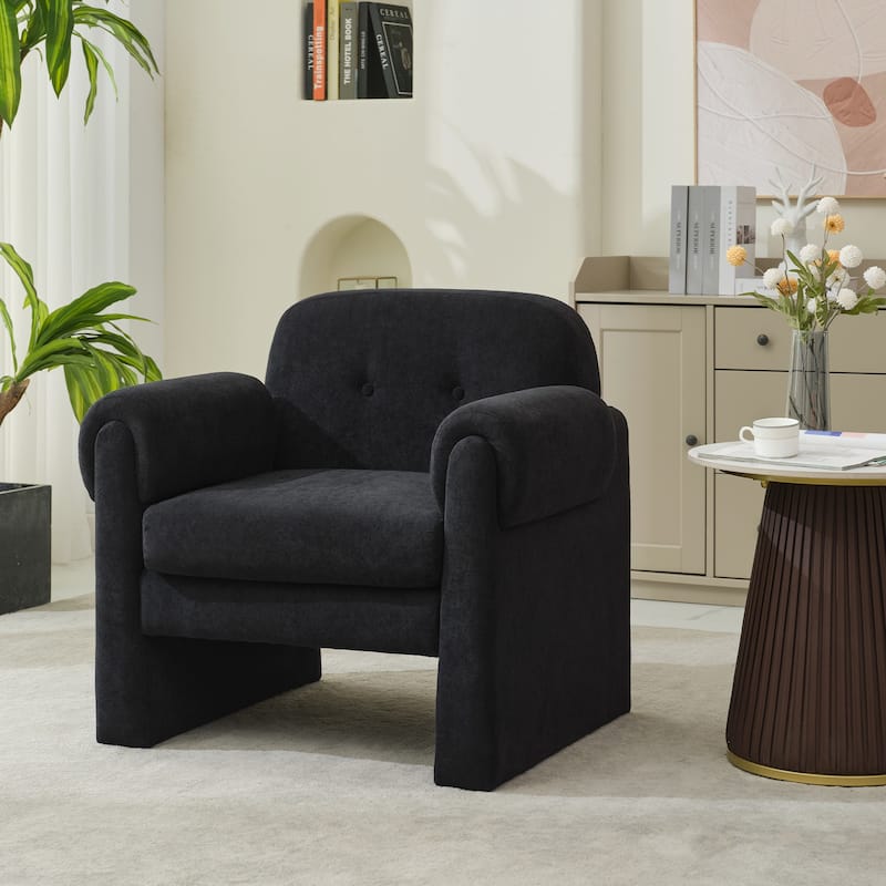 Modern Cloud Velvet Accent Chair with Removable Cushion for Living Room