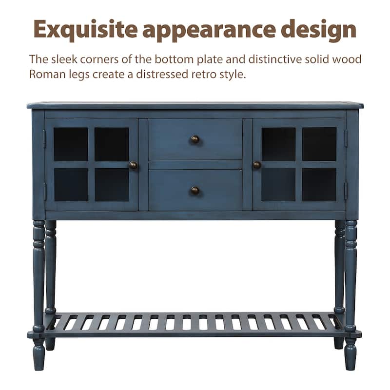 Sideboard Console Table with Bottom Shelf