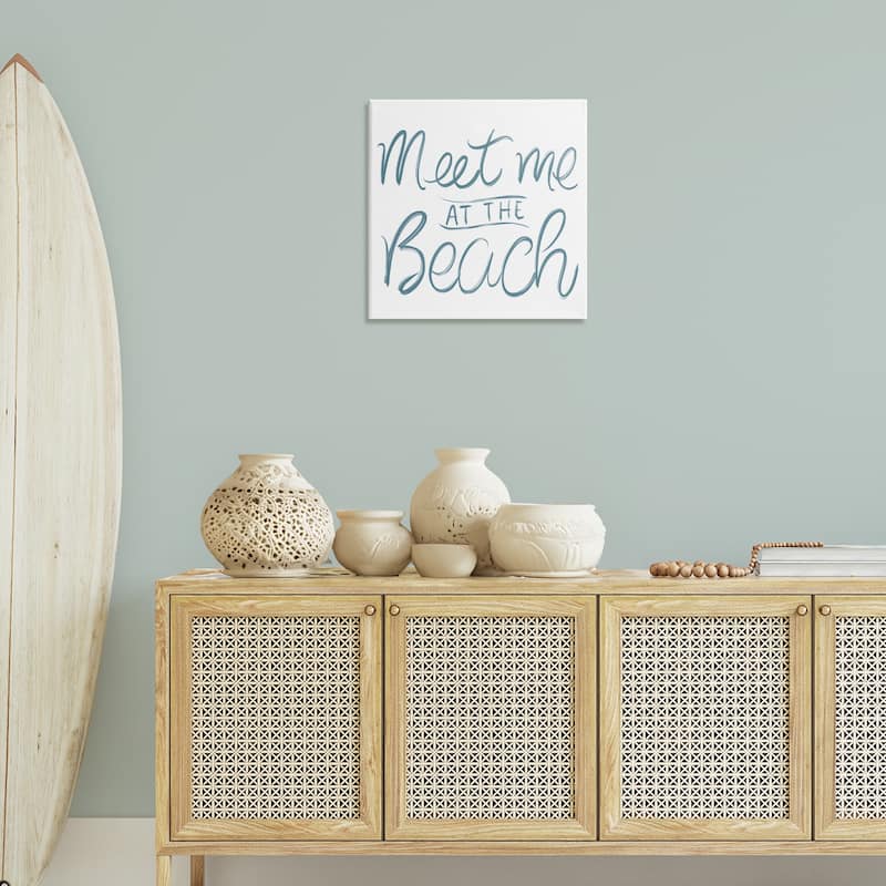 Stupell Minimal Meet At Beach Canvas Wall Art Design By SunDance Group