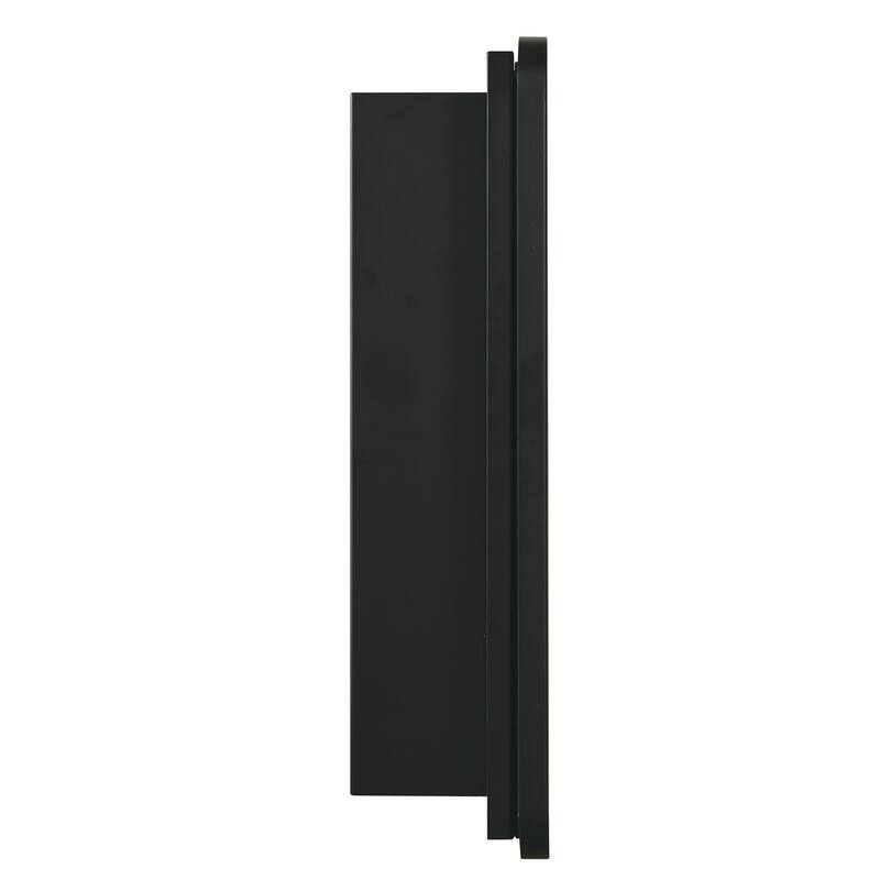 Black Medicine Cabinet Metal Framed Wall mount or Recessed Mirror Cabinet