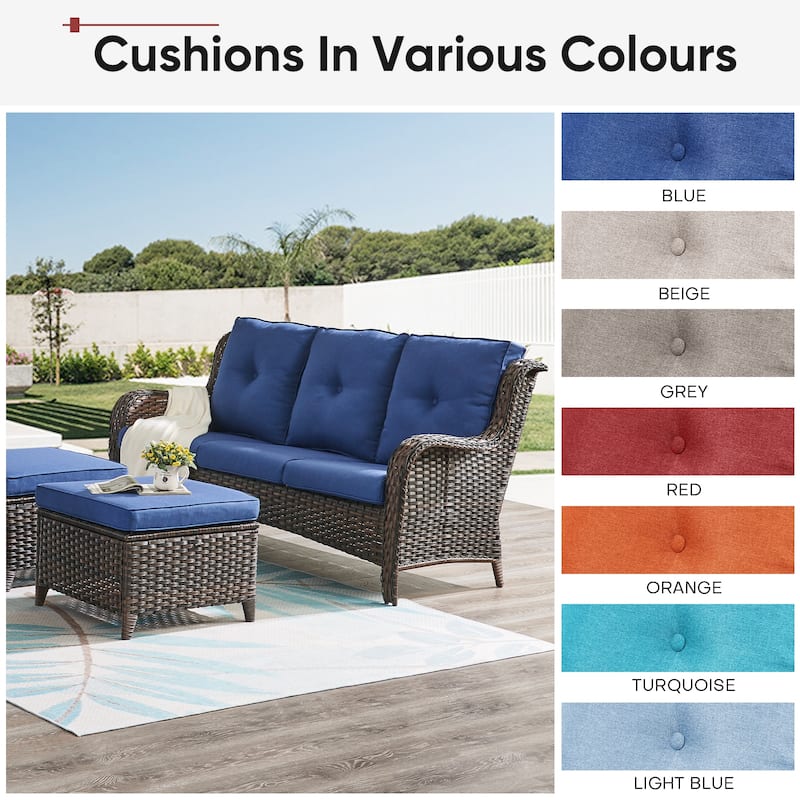 Gymojoy Pillow and Cushion Set Deep Seat Indoor/Outdoor - 25" x 22" x 4"