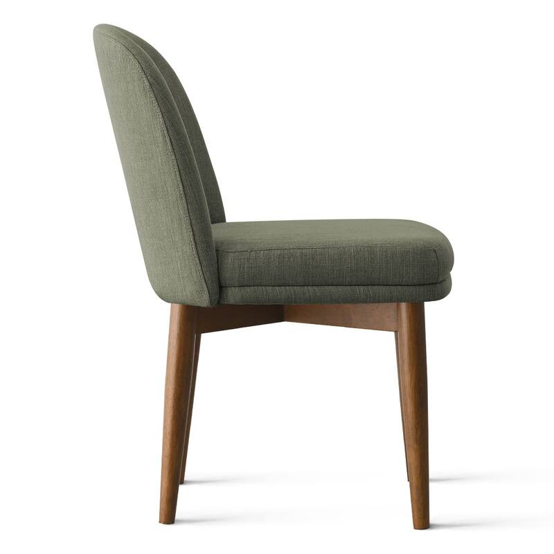 Modern Parsons Dining Chairs with Solid Wood Legs