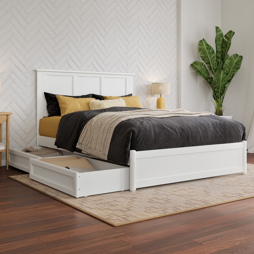 Felicity Platform Bed with Panel Footboard and Storage Drawers