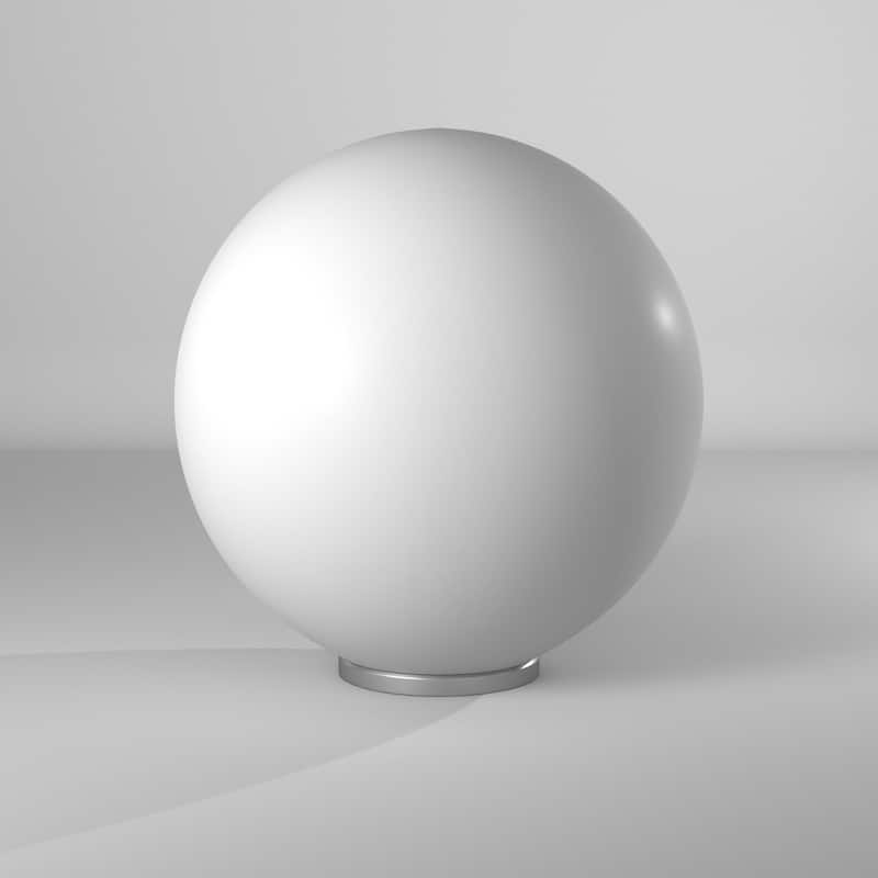 Eglo Rondo White Table Lamp with Silver Finish