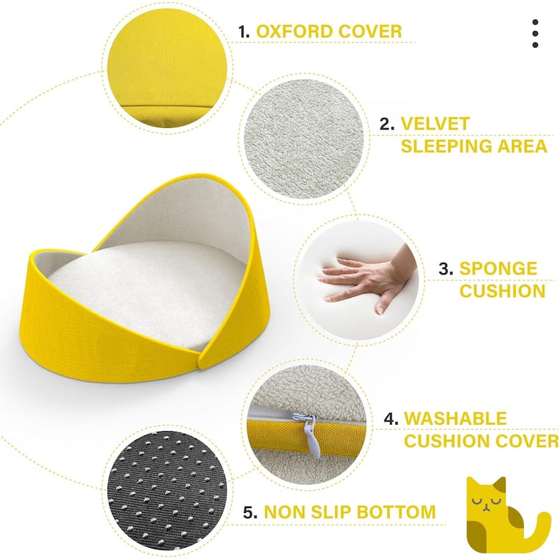 WOWMAX Large Cat Beds for 2 Cats Rest and Sleeping,30 x 25 Inch - N/A