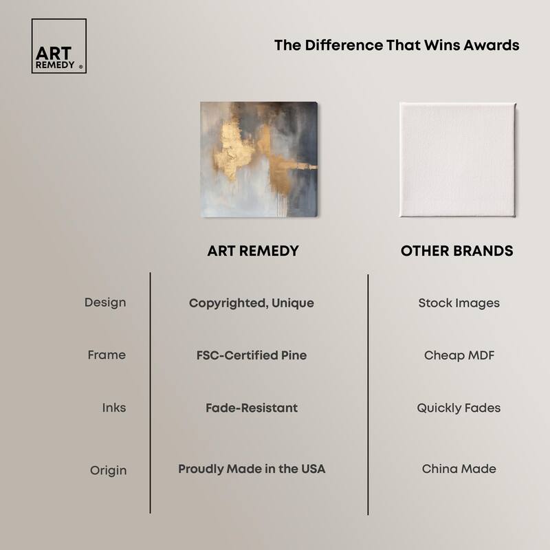 Golden Imprint Canvas by Art Remedy, Gallery Wrapped