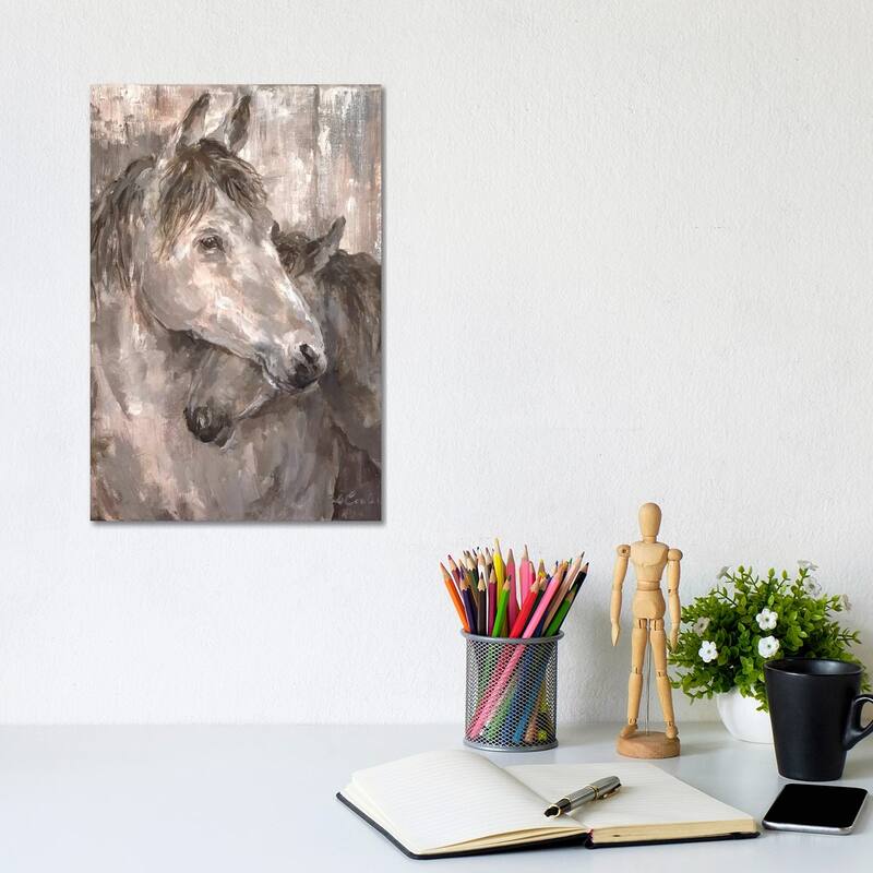 iCanvas "Tender Farmhouse Horse" by Debi Coules Canvas Print - 12x8x0.75