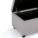 preview thumbnail 111 of 130, WYNDENHALL Franklin 48-in. Wide Contemporary Rectangular Storage Ottoman