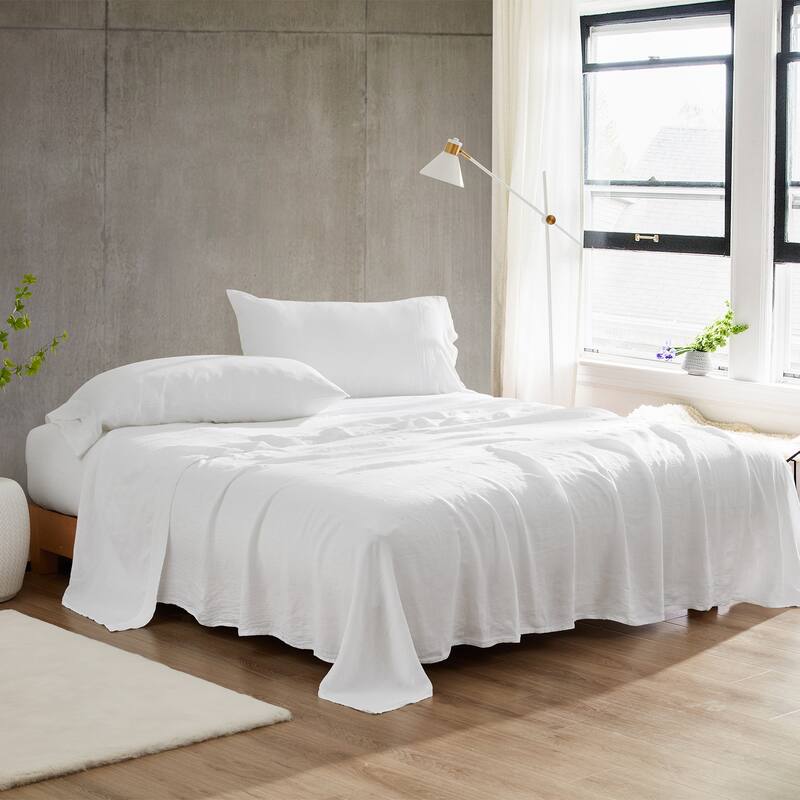 Dark Sky Reserve® - Portugal Made 100% Linen Sheet Set - White - King