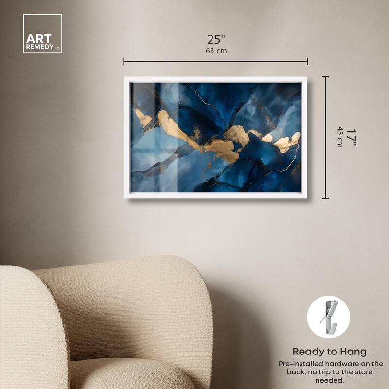 Dark Texture Golden Touch I Shadowbox by Art Remedy