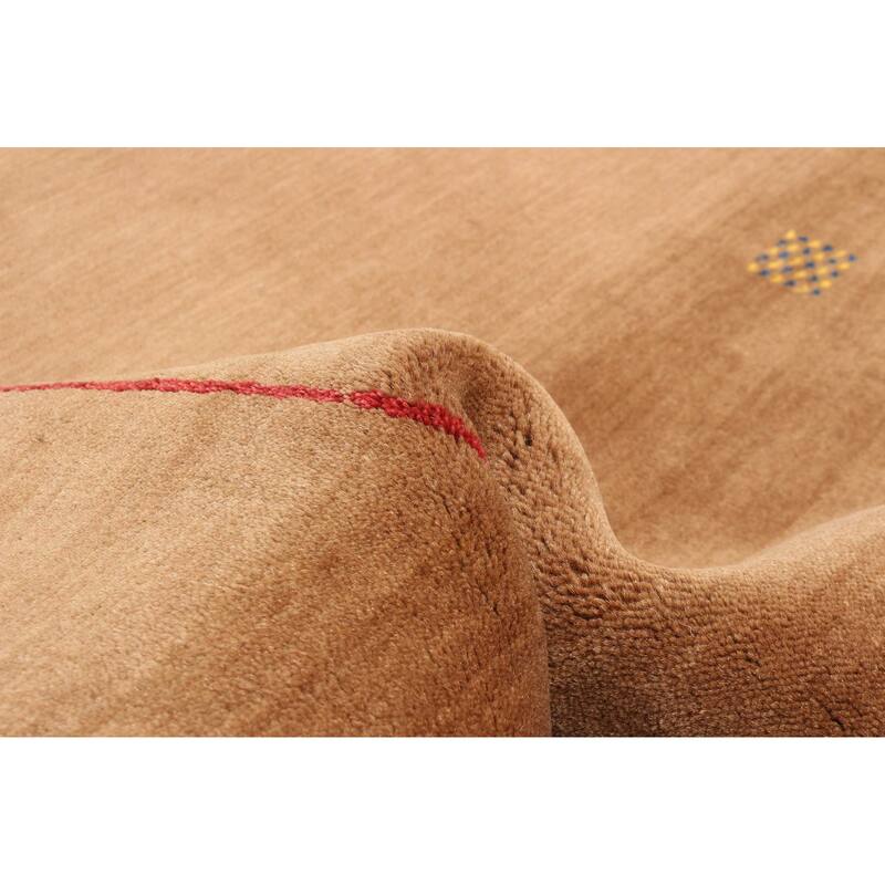 ECARPETGALLERY Hand Loomed Kashkuli Gabbeh Brown Wool Rug - 4'11 x 6'9