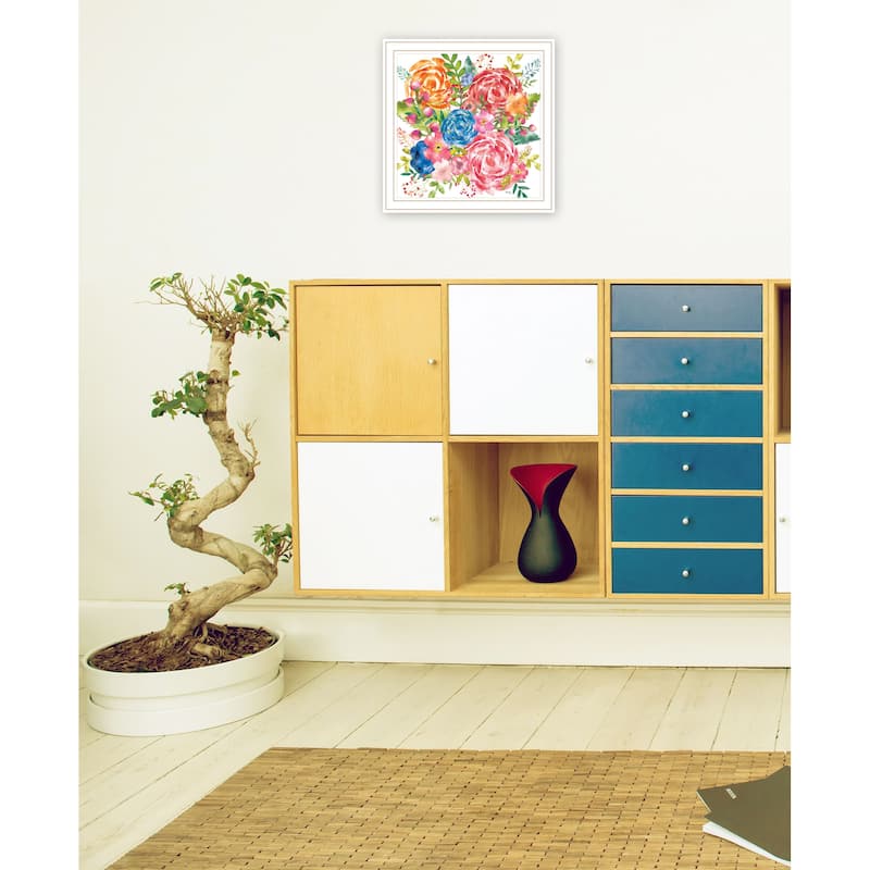 TrendyDecor4U Contemporary "Spring Floral II" Framed Print Wall Art