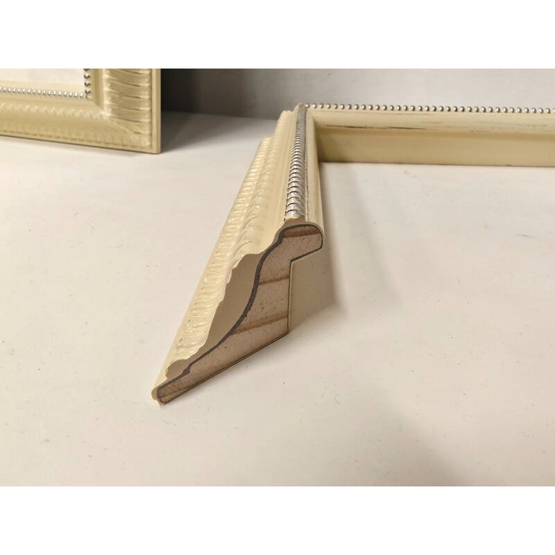 Solid Wood Picture Frame - Replaceable Canvas Art Frame with Organic Glass, Elegant Framed Wall Decor for Living Room