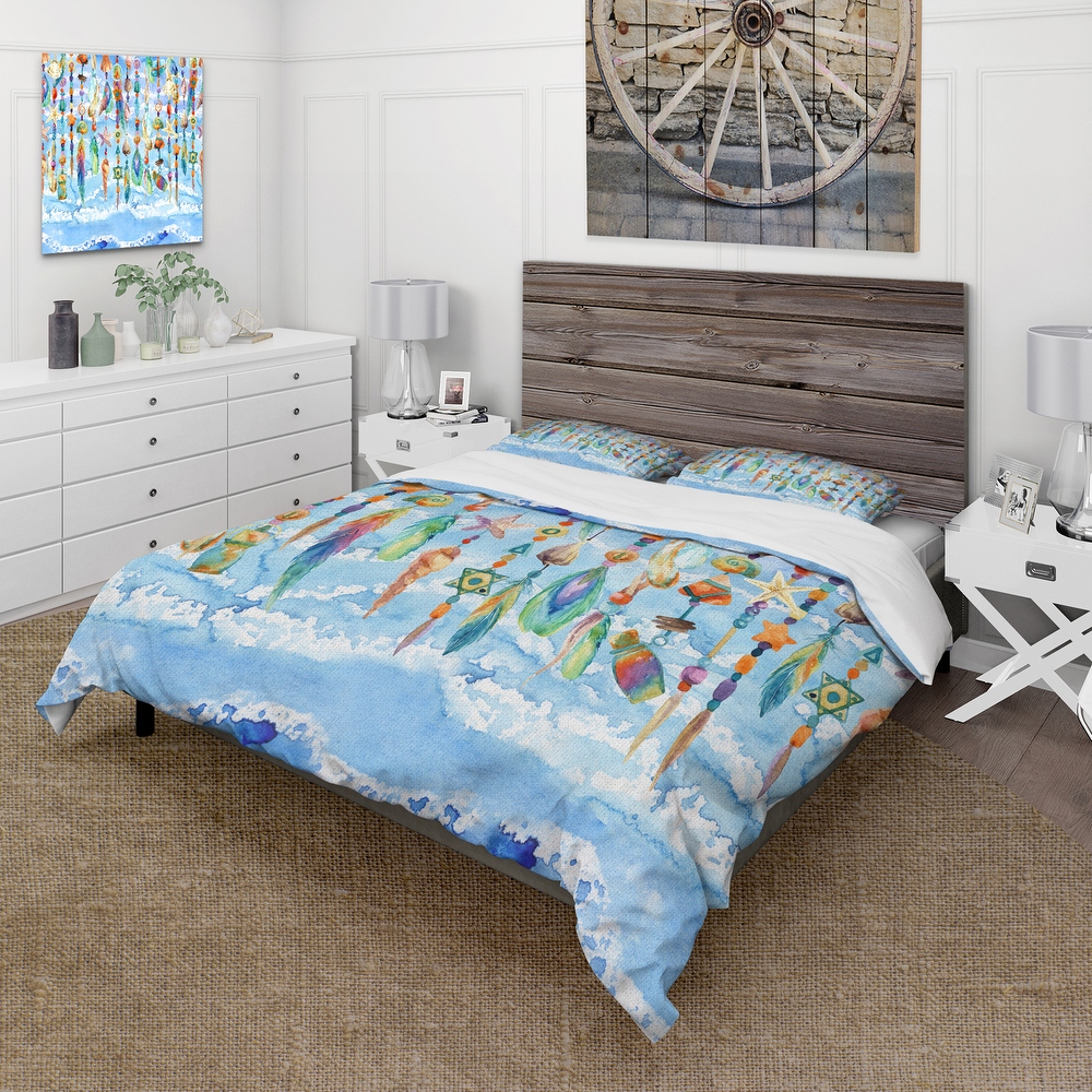 Designart 'Jewelry of Sea Shell and Beads' Traditional Duvet Cover Comforter Set