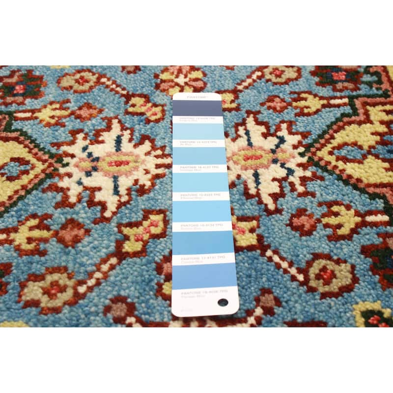 ECARPETGALLERY Hand-knotted Serapi Heritage Blue Wool Rug - 2'6 x 9'11