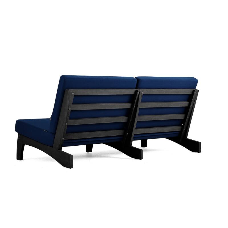 Casual Teak Wood Large 7-Piece Outdoor Patio Conversation Set