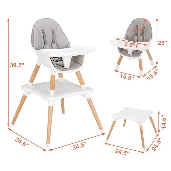 Children's High dining Chair Detachable Twoinone Table and Chair