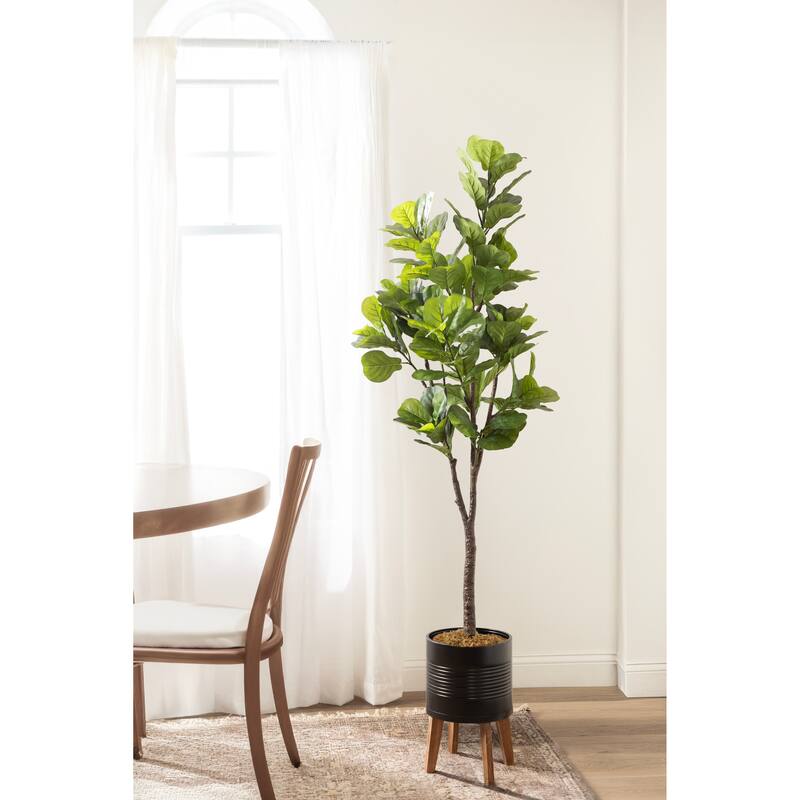 Kate and Laurel Fidmont Faux Fiddle Fig Tree