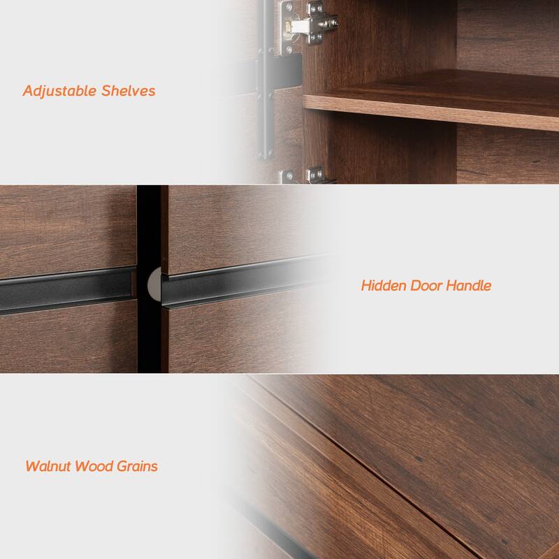 WAMPAT Modern Drawer Dresser, Wooden Chest with Metal Base, Versatile Storage and Closet Organizer for Bedroom, Living Room