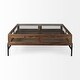 preview thumbnail 36 of 43, Arelius Light Brown Solid Wood w/ Black Iron Base Square Display Coffee Table