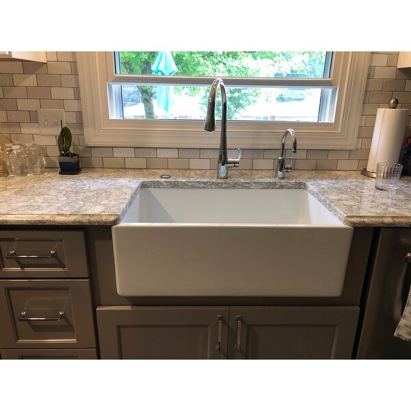 Highpoint White Fireclay 30 Inch Farm Sink Free Shipping Highpoint White Fireclay 30 Inch Farm Sink Free Shipping Today 5036490