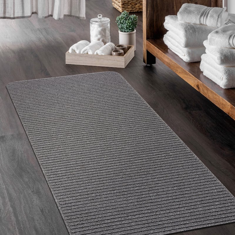 Beverly Rug Non Slip Washable Kitchen Rugs and Mats 2 Piece Set, 48"x20" + 30"x20"
