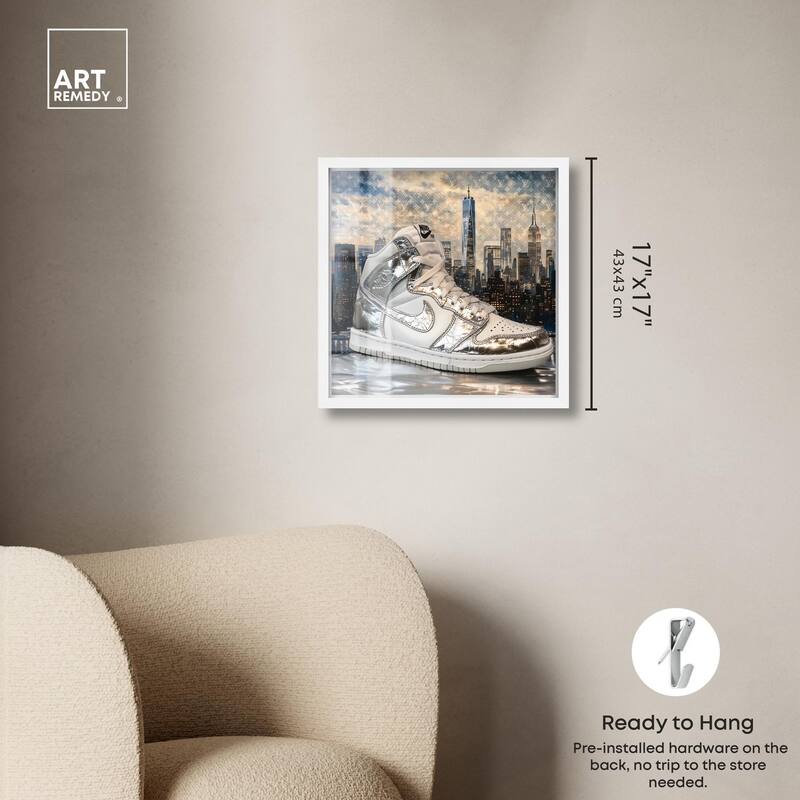 NYC Metallic Sneaker Shadowbox by Art Remedy