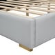 preview thumbnail 23 of 49, Upholstered Full Size Platform Bed with PU Leather and Wooden Slats