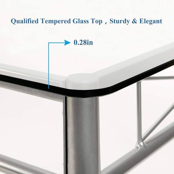 Shop Vecelo Kitchen Dining Table Sets Tempered Glass Table With 4 Chairs On Sale Overstock 18541669