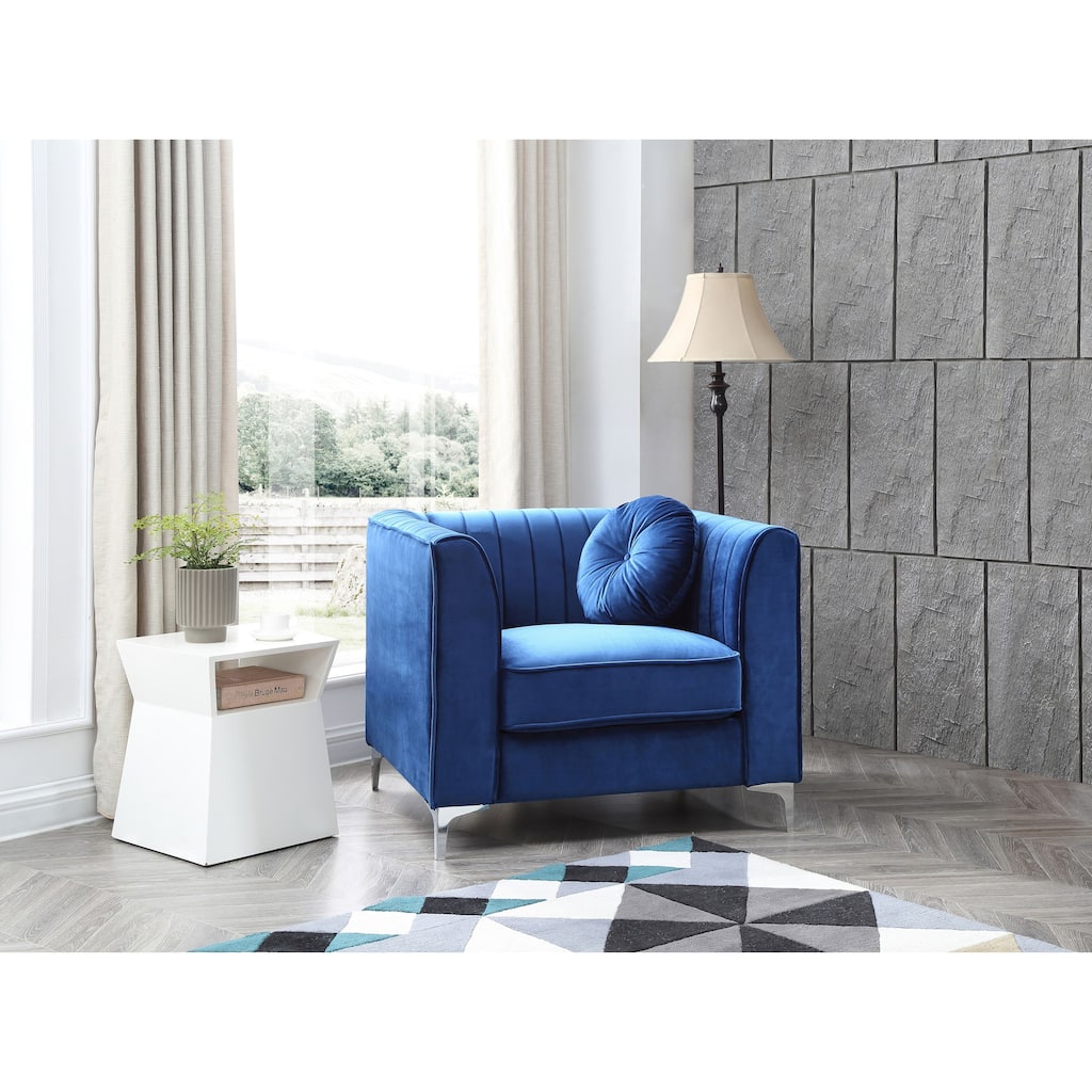 Delray Velvet/ Microsuede Chair
