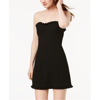 French Connection Womens Ruffle Trim Strapless Mini Dress,, Black, 12 - Bed Bath & Beyond - 41857779 French Connection Womens Ruffle Trim Strapless Mini Dress,, Black, 12 - Bed Bath & Beyond - 41857779