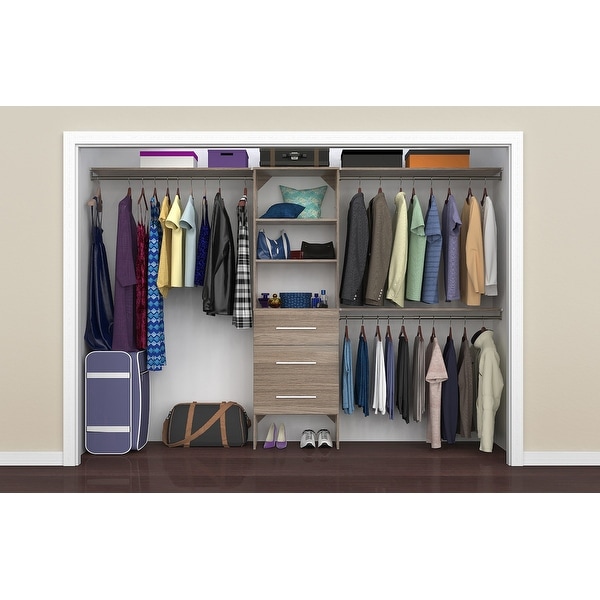 ClosetMaid SuiteSymphony Modern Closet Organizer w/Shelves and Drawers ...