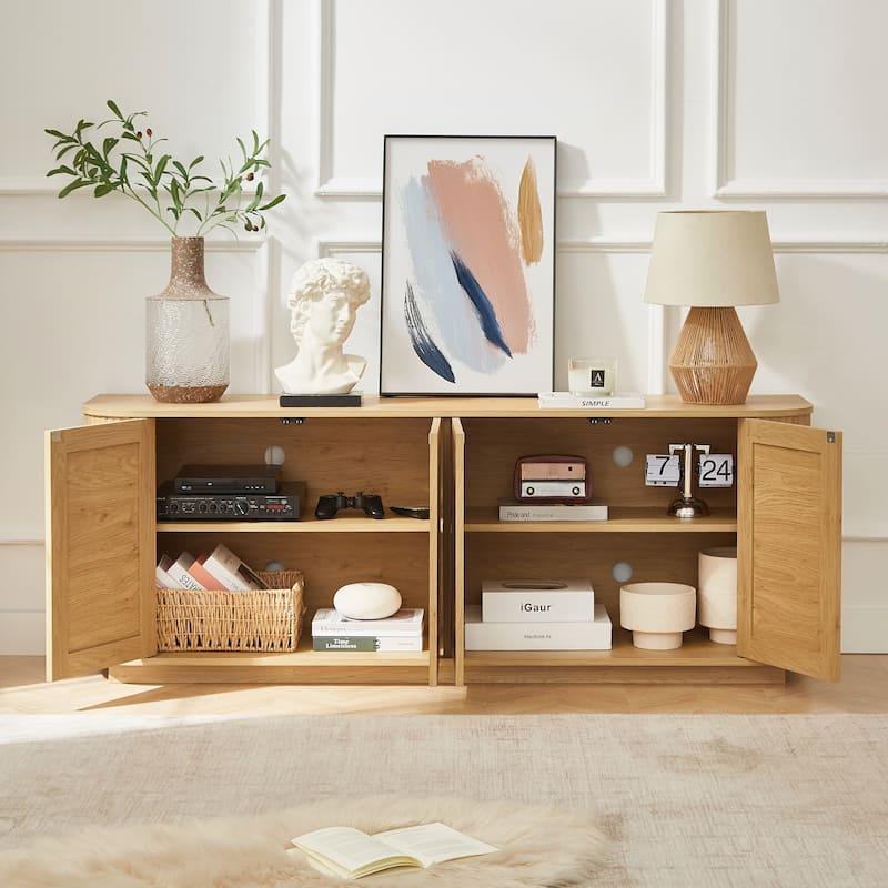 Wave Shaped TV Stand Cabinet