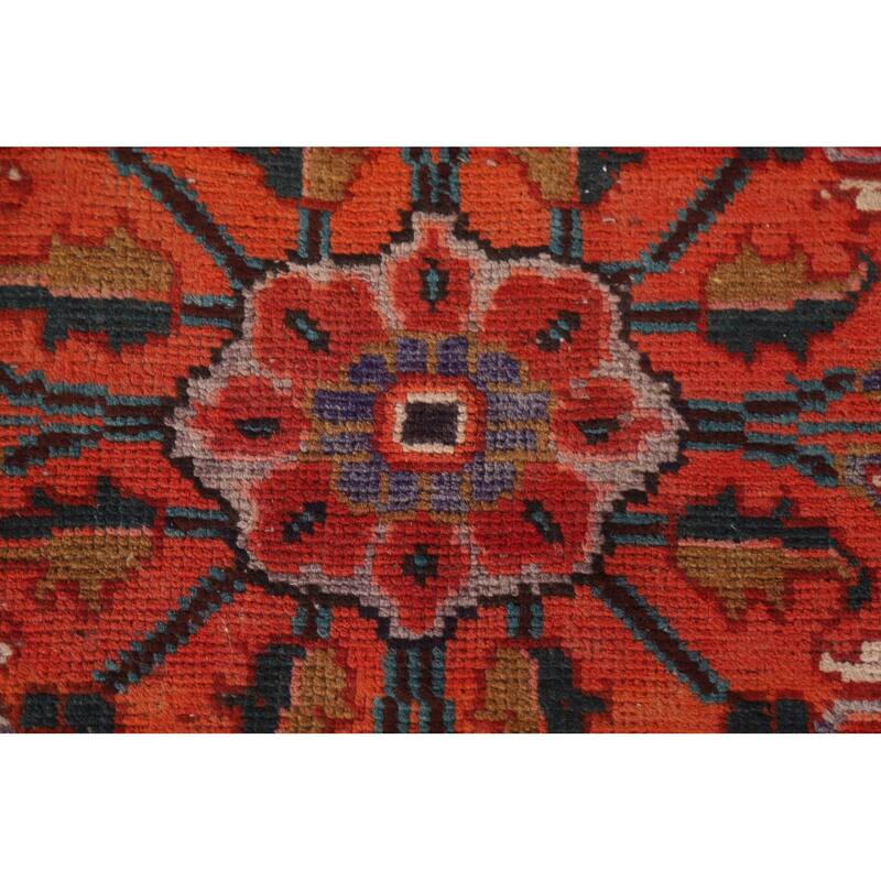 Hand Knotted Oriental 100% Wool Carpet Traditional Medallion Red Heriz Area Rug - 12' 3'' X 8' 4''