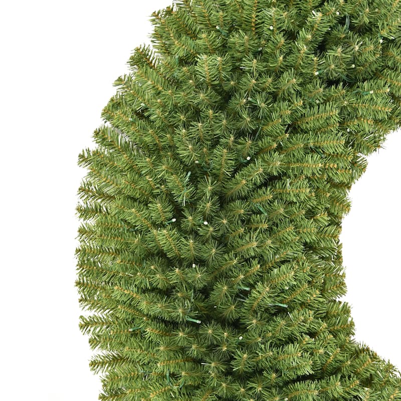 Puleo International 60" Pre-Lit Artificial Utah Spruce Wreath with 210 Warm White LED Lights