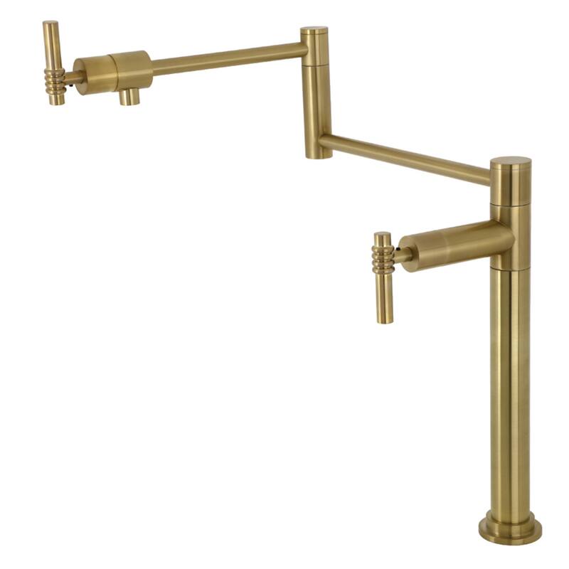 Kingston Brass Milano Two-Handle 1-Hole Deck Mount Pot Filler Faucet