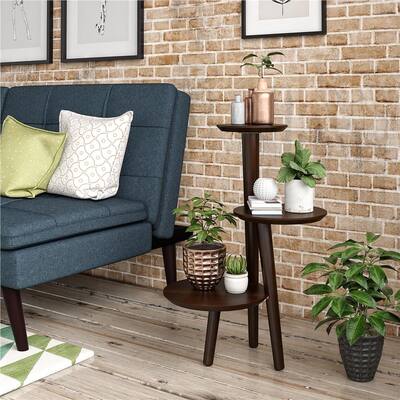 The Novogratz Brittany Walnut Plant Stand