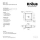preview thumbnail 11 of 17, Kraus Elavo 15 inch Square Porcelain Ceramic Vessel Bathroom Sink