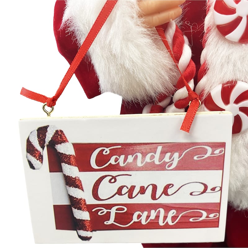 15" Santa Loves Candy Canes